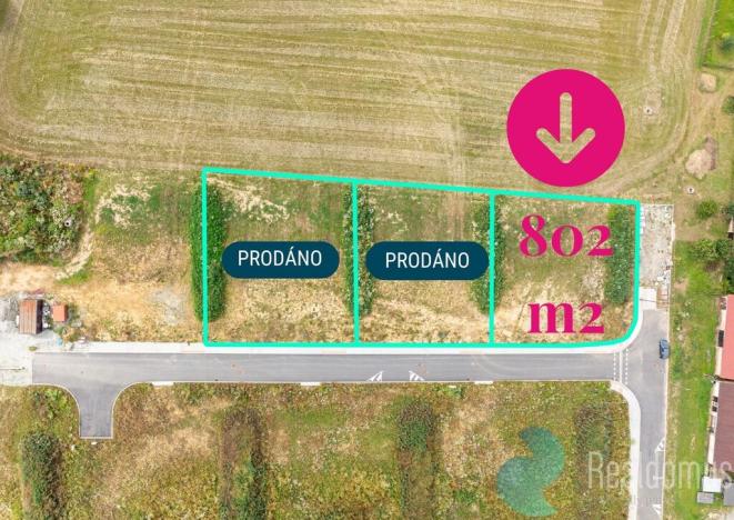 Prodej pozemku pro bydlení, Hůry, 802 m2