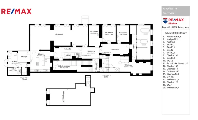 Prodej ubytování, Karlovy Vary, Na Vyhlídce, 1580 m2