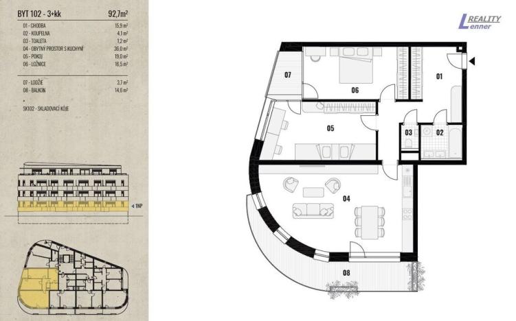 Prodej bytu 3+kk, Rožmitál pod Třemšínem, 85 m2