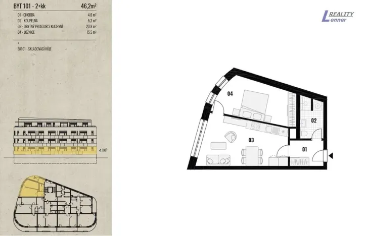 Prodej bytu 3+kk, Rožmitál pod Třemšínem, 85 m2