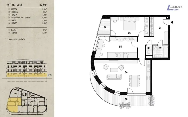 Prodej bytu 3+kk, Rožmitál pod Třemšínem, 92 m2