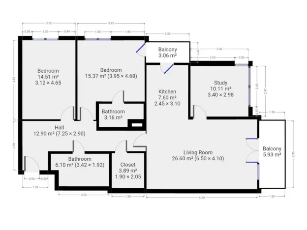 Pronájem bytu 4+kk, Praha - Záběhlice, Mattioliho, 100 m2