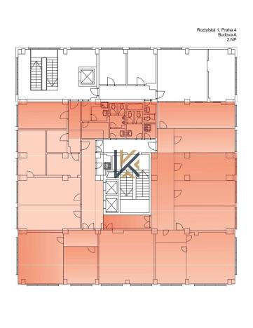 Pronájem kanceláře, Praha - Chodov, Roztylská, 450 m2