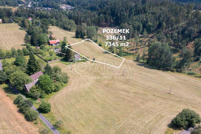 Prodej trvalého travního porostu, Huntířov - Stará Oleška, 7345 m2