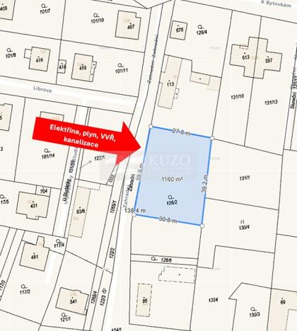 Prodej pozemku pro bydlení, Kunice, 1160 m2