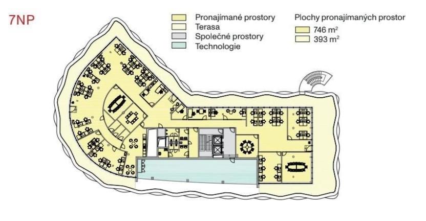 Pronájem kanceláře, Praha - Libeň, Českomoravská, 746 m2