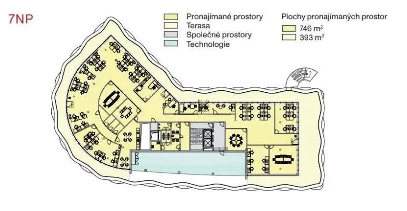 Pronájem kanceláře, Praha - Libeň, Českomoravská, 746 m2