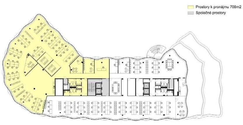 Pronájem kanceláře, Praha - Libeň, Českomoravská, 708 m2
