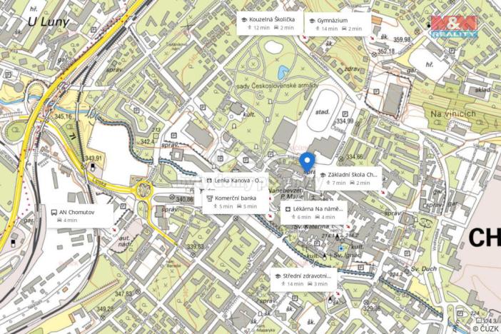 Pronájem bytu 2+kk, Chomutov, Klostermannova, 100 m2