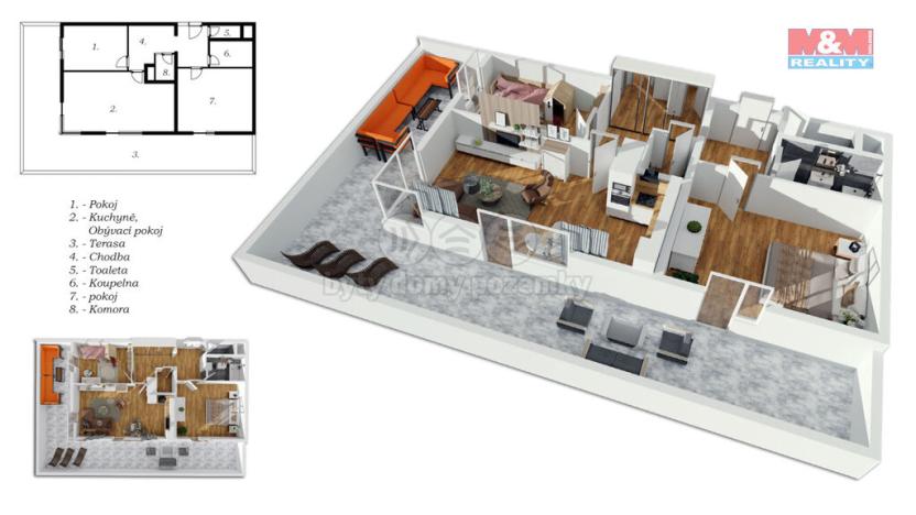 Prodej bytu 3+kk, Svitavy - Lány, Svitavská, 78 m2