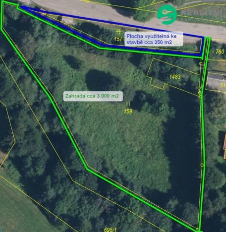 Prodej pozemku pro bydlení, Stará Paka - Ústí, 3337 m2