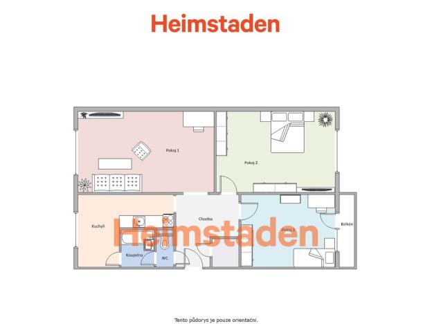 Pronájem bytu 3+1, Frýdek-Místek - Frýdek, I. P. Pavlova, 74 m2