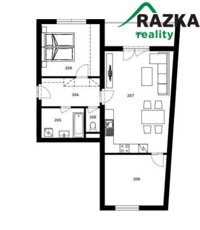 Prodej bytu 3+kk, Nýrsko, Náměstí, 72 m2