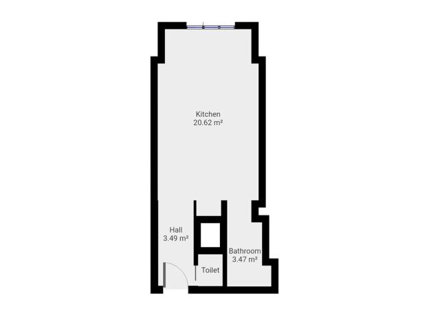 Pronájem bytu 1+kk, Praha - Holešovice, Jankovcova, 28 m2