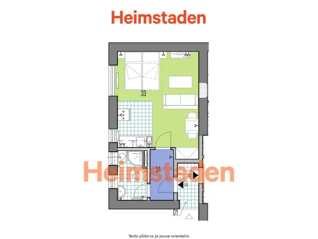 Pronájem bytu 1+kk, Havířov - Město, Dělnická, 24 m2