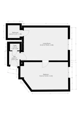 Pronájem bytu 2+kk, Praha - Vršovice, Krymská, 51 m2