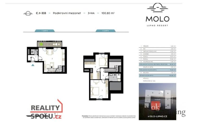 Prodej bytu 3+kk, Lipno nad Vltavou, 93 m2