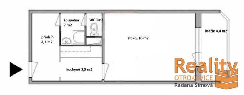 Prodej bytu 1+kk, Otrokovice - Kvítkovice, J. Valčíka, 29 m2