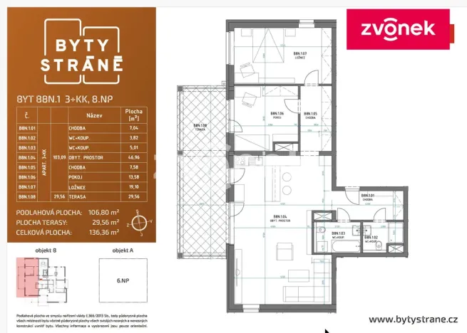 Pronájem bytu 3+kk, Zlín, Nad Stráněmi, 143 m2