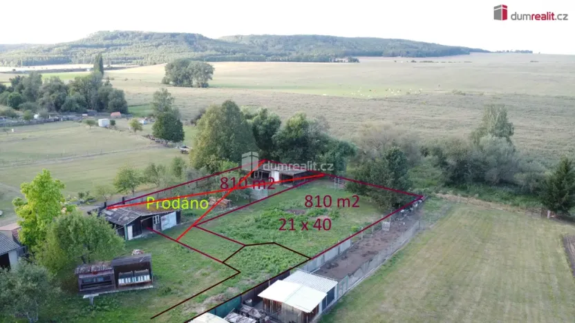 Prodej pozemku pro bydlení, Vroutek, Nádražní, 810 m2