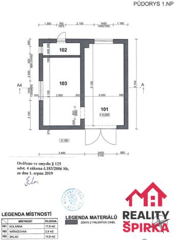 Prodej garáže, Opatov, 36 m2