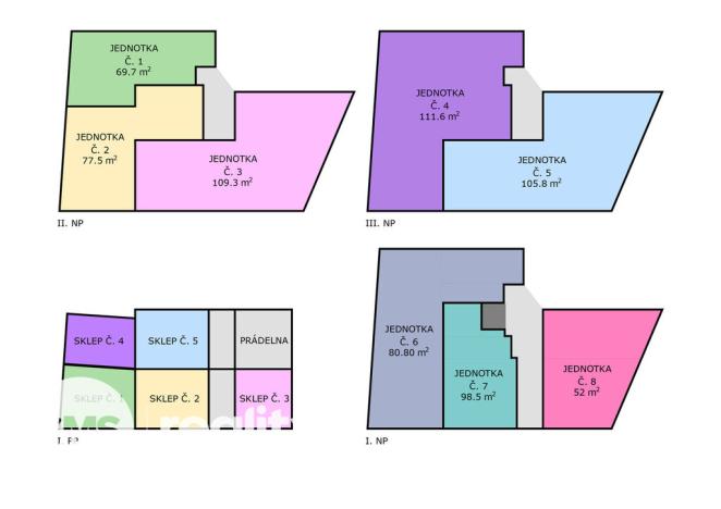 Prodej činžovního domu, Židlochovice, Komenského, 640 m2
