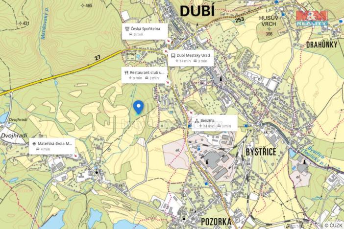 Prodej pozemku pro bydlení, Dubí - Mstišov, 1388 m2