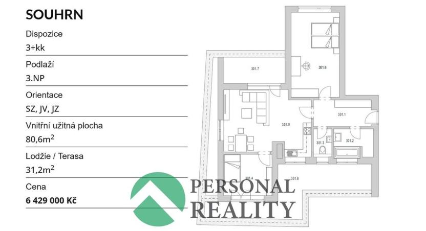 Prodej bytu 3+kk, Chlumec nad Cidlinou, Boženy Němcové, 80 m2