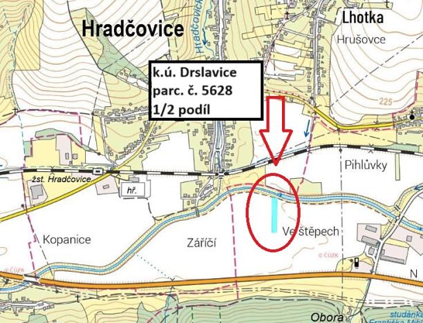 Prodej zemědělské půdy, Drslavice, 1834 m2