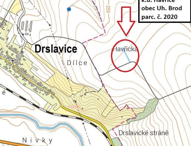 Prodej zemědělské půdy, Uherský Brod, 1154 m2