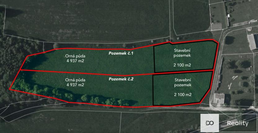 Prodej pozemku pro bydlení, Člunek - Kunějov, 7037 m2