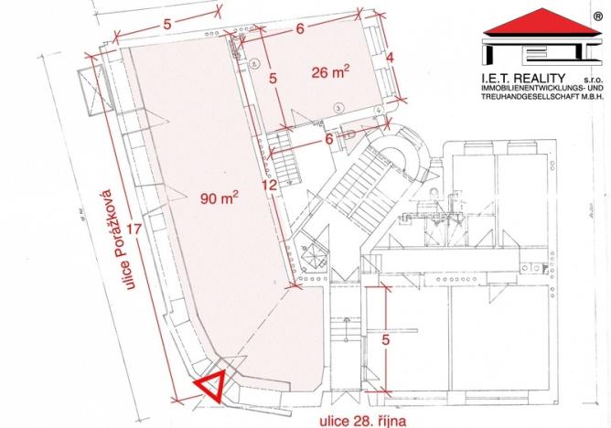 Pronájem obchodního prostoru, Ostrava, 28. října, 90 m2