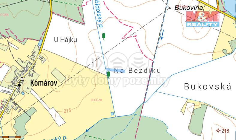 Prodej louky, Kladruby nad Labem - Komárov, 2975 m2