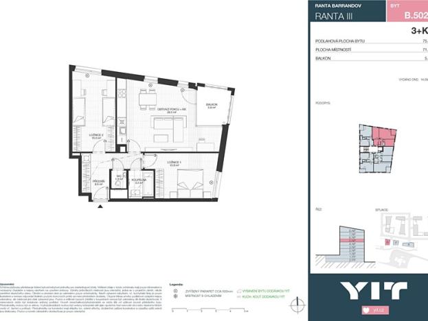 Prodej bytu 3+kk, Praha - Hlubočepy, Wassermannova, 75 m2