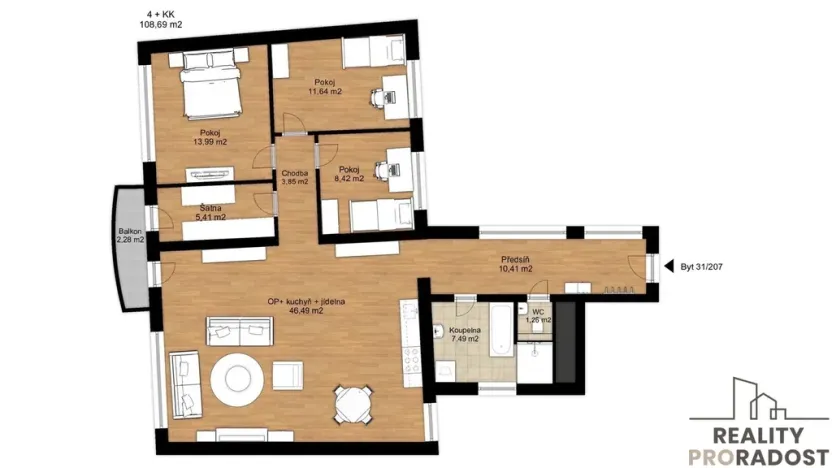 Prodej bytu 4+kk, Třebíč - Vnitřní Město, Karlovo nám., 119 m2