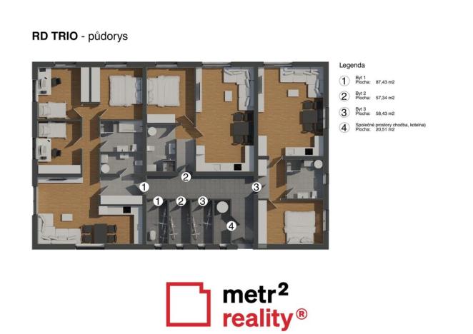 Prodej bytu 2+kk, Uničov, 57 m2