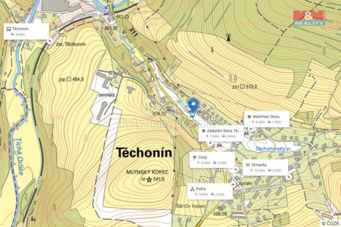 Prodej pozemku pro bydlení, Těchonín, 1008 m2