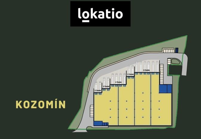 Pronájem skladu, Kozomín, 7420 m2