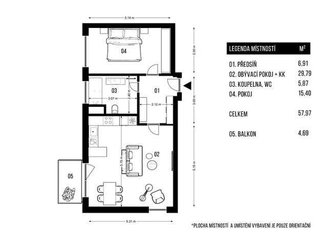 Prodej bytu 2+kk, Heřmanova Huť, U Pondu, 67 m2