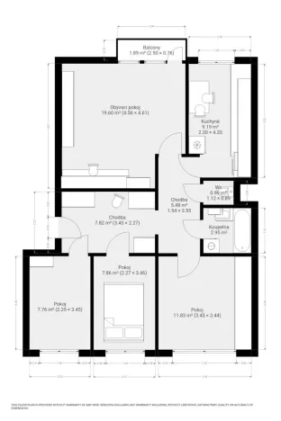 Pronájem bytu 4+1, Brno - Líšeň, Koutného, 77 m2