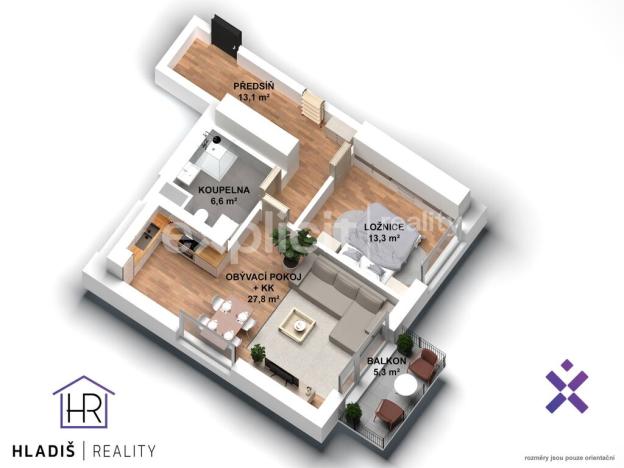 Prodej bytu 2+kk, Uherský Brod, U Mlýnů, 54 m2
