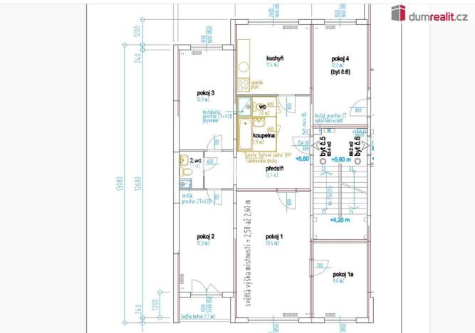 Prodej bytu 4+1, Praha - Modřany, Pirinská, 86 m2