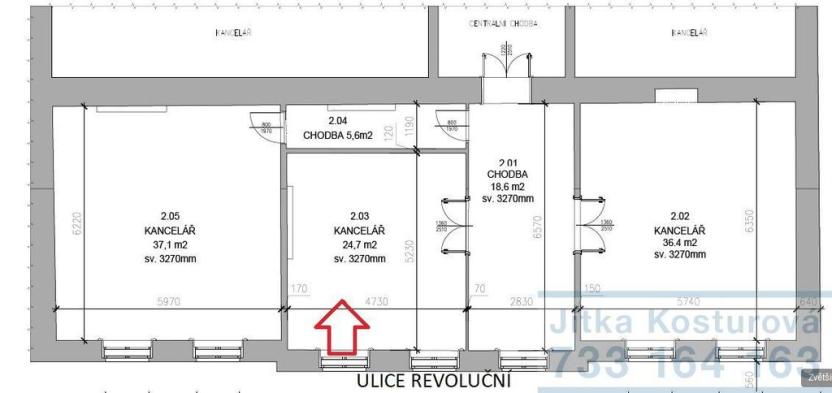 Pronájem kanceláře, Krnov - Pod Bezručovým vrchem, Revoluční, 24 m2