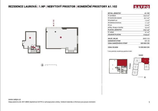 Prodej komerční nemovitosti, Praha - Smíchov, Na Laurové, 171 m2