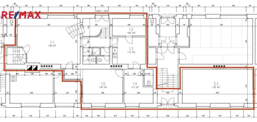 Pronájem obchodního prostoru, Praha - Krč, Horáčkova, 165 m2