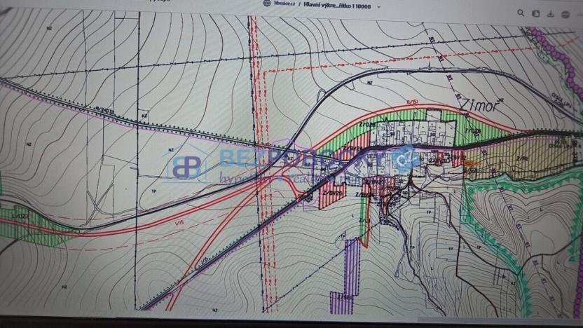 Prodej pozemku pro bydlení, Liběšice - Zimoř, 8000 m2