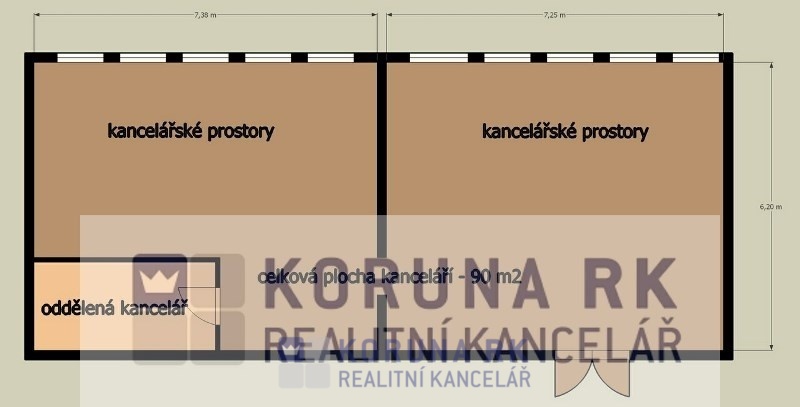 Pronájem kanceláře, Boršov nad Vltavou - Poříčí, U Sila, 94 m2