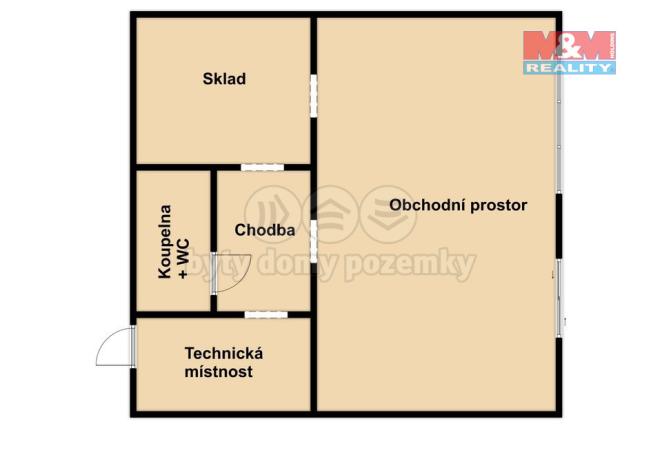 Prodej obchodního prostoru, Dačice - Dolní Němčice, 263 m2