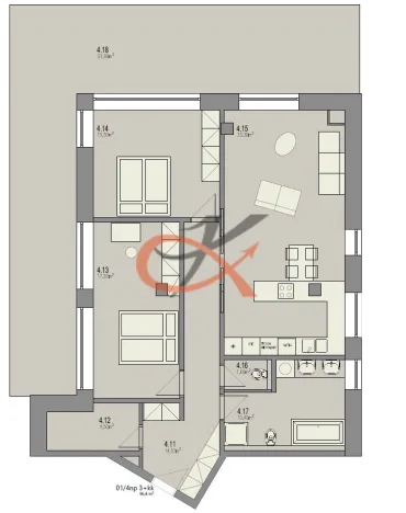 Pronájem bytu 3+kk, Rožnov pod Radhoštěm, 96 m2