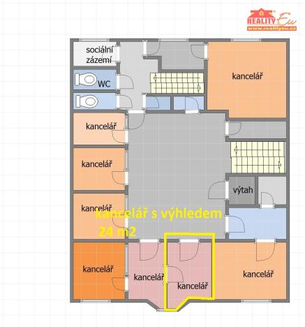 Pronájem kanceláře, Nové Město nad Metují, Komenského, 24 m2